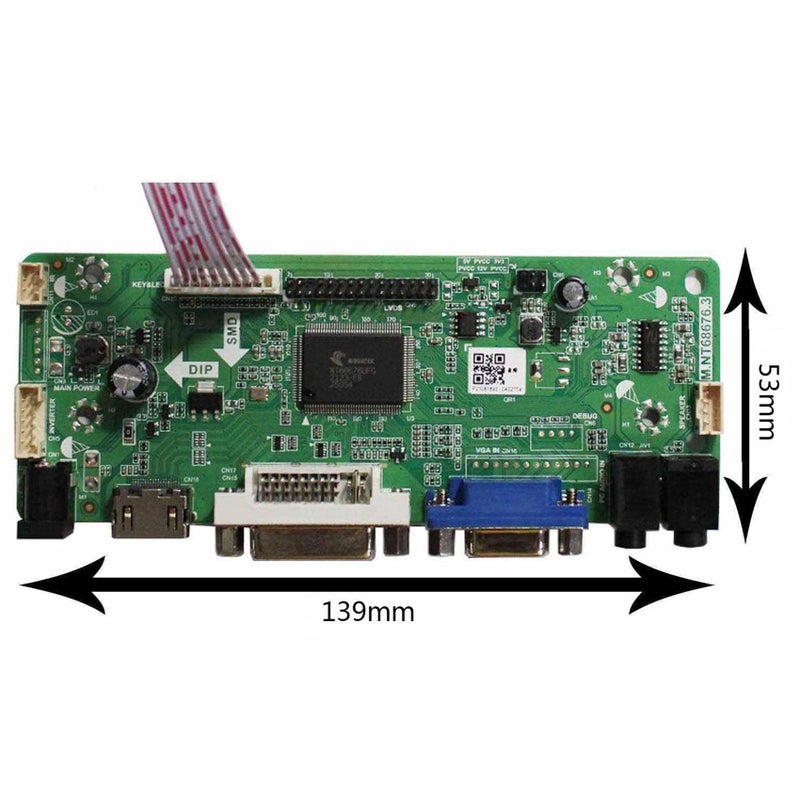 LCDBOARD لوحة تحكم LCD VGA DVI NT68676 لـ LP156WH1 B156XW01 LTN156AT01 CLAA156WA01A 15.6" 1366x768 1CCFL 30Pins - Image 3